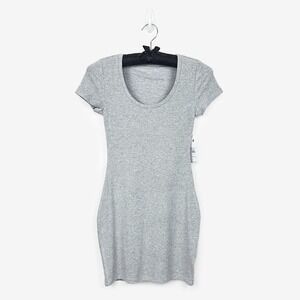 Spiritual Gangster Celine Scoop Neck Dress Size S Heather Gray Lounge Athleisure